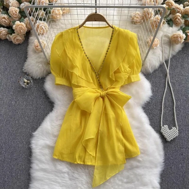Robe Midi Femme Mousseline Noire – Manches Bouffantes, Boutons, Motifs Fleuris – Taille Unique