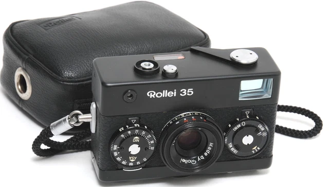 RARE black Rollei 35 w. Tessar 3.5/40mm clean condition