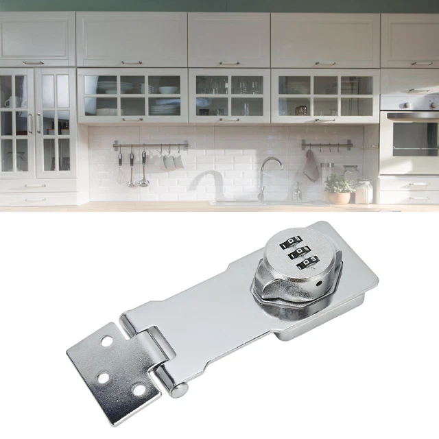 Mechanical Password Lock Silver Combination Lock Anti Theft Hasp Lock For Do SD0