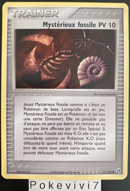 MYSTERIOUS FOSSIL PV 10 91/100 Block EX Sandstorm Pokemon Card FR NEW