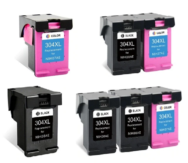 Cartucce di Inchiostro Compatibili HP 304 XL per Stampanti Deskjet Envy Express
