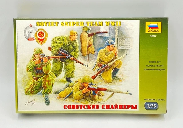 ZVEZDA 1/35 SCALE Soviet Sniper Team No.3597 £10.00 - PicClick UK