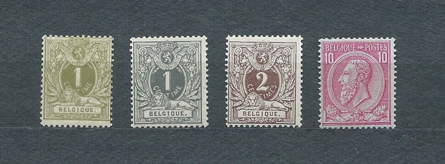 BELGIQUE - 1884-91 YT 42 à 44 et 46 - TIMBRES NEUFS** MNH