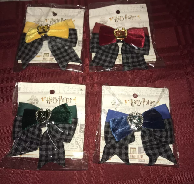 Harry Potter Hair Bow Clip: GRYFFINDOR, SLYTHERIN, RAVENCLAW, HUFFLEPUFF PICK 1