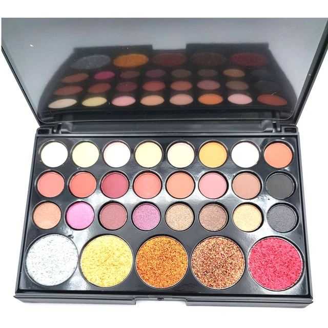 "Kit de sombra de ojos muestreador de tonos cálidos talla 32 colores 6,5""x4,5""x1"