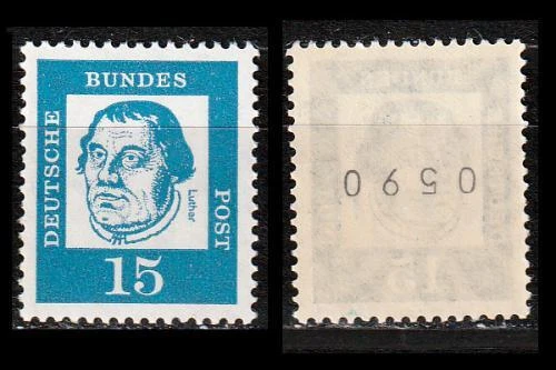 Bedeutende Deutsche - 15 Pf Mi. 351 y R Rollenmarke mit Nr. 0590 POSTFRISCH