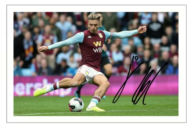 JACK GREALISH Signed Autograph PHOTO Signature Gift Print ASTON VILLA Soccer