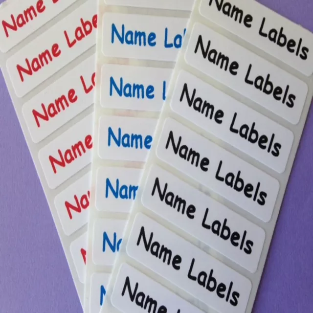 25 Iron on Personalised School Uniform Name Labels Waterproof Tapes Tags