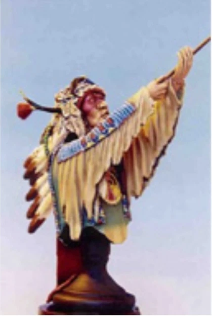 SIELAND MINIATURES/INDIAN BUFFALO Dancer/90mm no 54mm Beneito pegaso