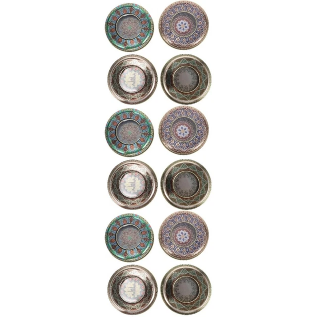 12 pz lattine da tè in metallo lattina di latta di zafferano contenitore decorativo candele