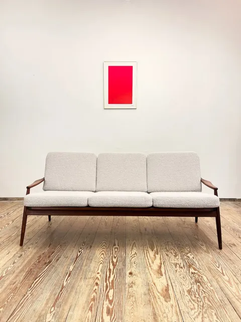 Mid Century Modern Teak Sofa, German Design Couch by Hartmut Lohmeyer, Wilkhahn 2