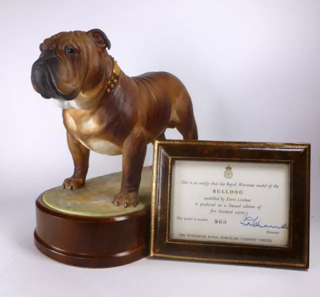 Royal Worcester Bulldog "Mack" Rw3822 - Perfect With Certificate