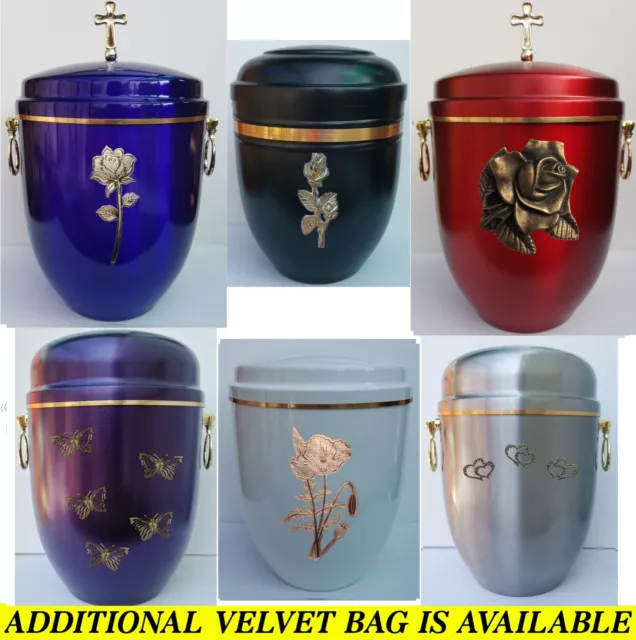 Urns for Ashes Adult Large Cremation Funeral Human Memorial Burial Remain Metal
