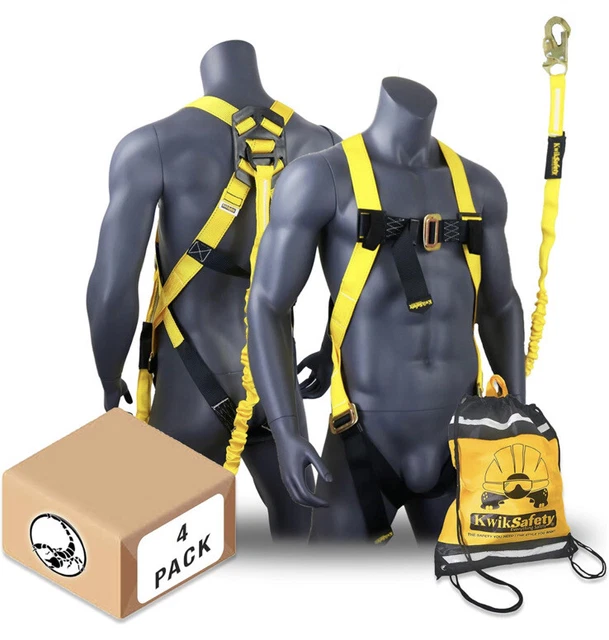 KwikSafety - Charlotte, NC - SCORPION D-Ring Safety Harness - 4 Pack