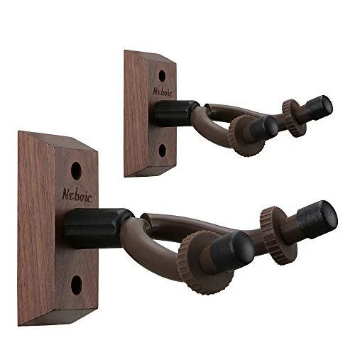 Lot de 2 supports muraux pour guitare Support mural pour guitare en bois dur ...