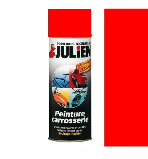 Peinture Bombe Carrosserie Vehidecor Rouge Vif Julien Auto Moto Scooter Voiture