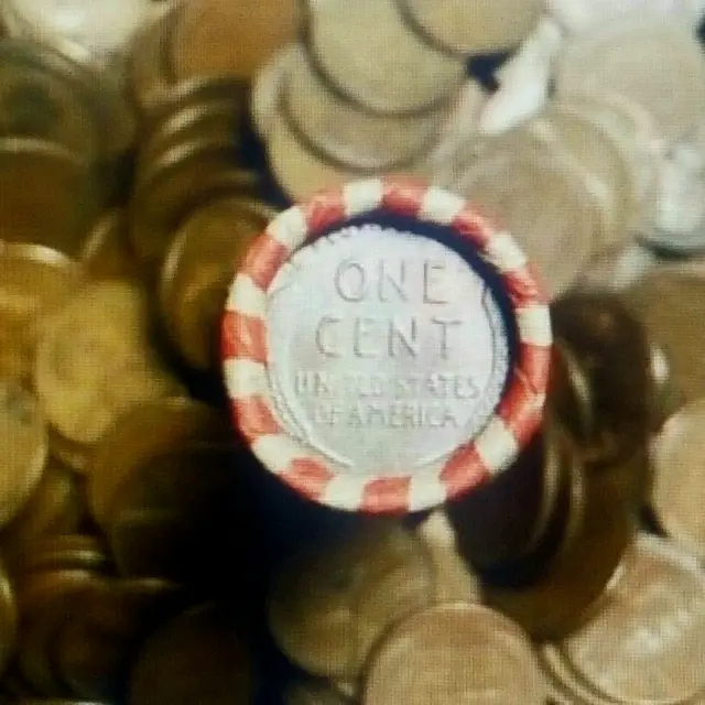 1 Roll Truely Unsearched Lincoln Wheat Cents 1909-1958 From 20,000 Coin Hoard
