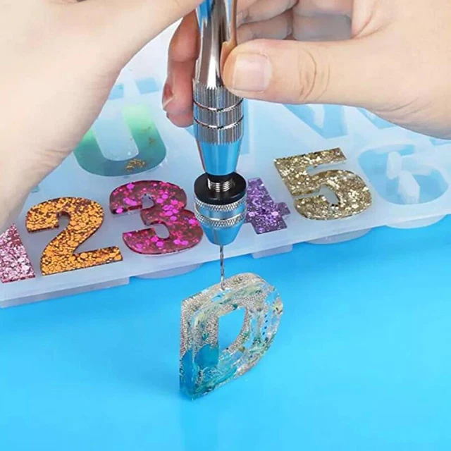 Hand Drill Keyless Chuck Fixed Seat Twist Drill Resin Jewelry Drilling ToolA-  q