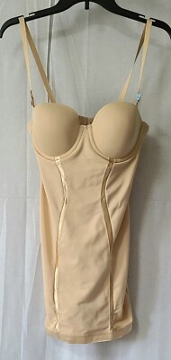 Maidenform Convertible Full Slip Easy Up Firm Control Strapless 2304 34C T38-884
