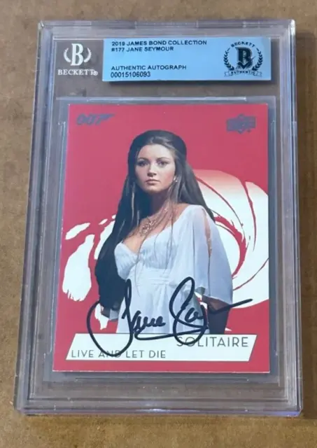 Jane Seymour Signed 2019 Upper Deck James Bond Collection Beckett Bas Autograph