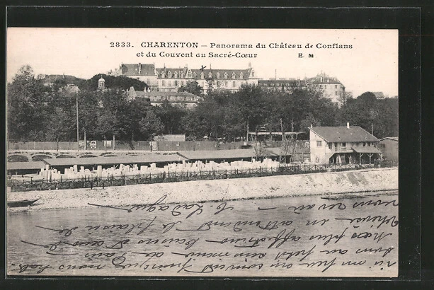 CPA Charenton, vue générale du Château de Conflans et du Couvent du Sacré-Coeur