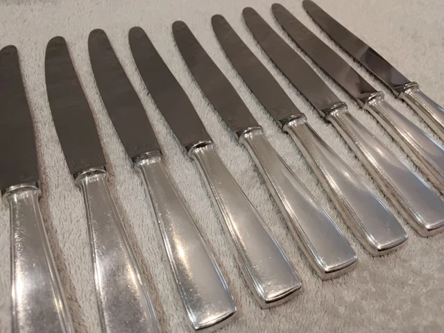 12 Couteaux De Table Art Déco Seychal, Lame Inox Et Manche Bois - Coffret