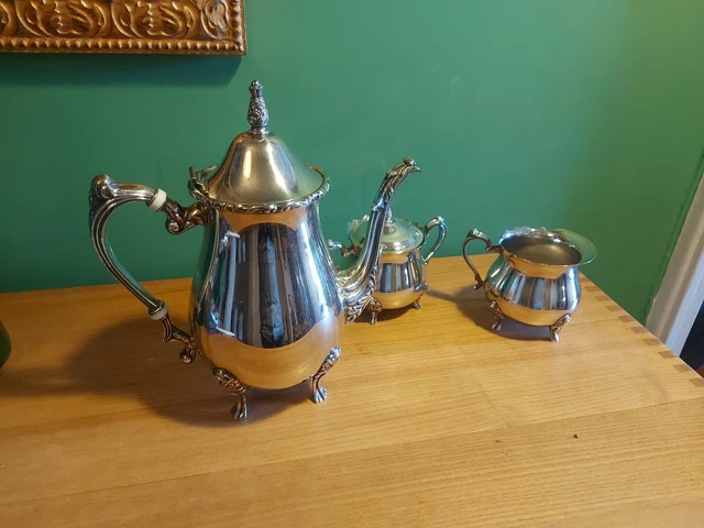 SERVICE À CAFE Et À Thé Complet En Métal Argenté EUR 99,99 - FR