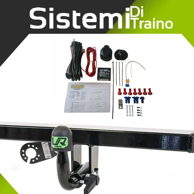 Gancio Traino Estraibile Orizzontale STEINHOF Per Fiat Fiorino 08.2016-2020 Con Kit Elettrico 7 Poli Universale