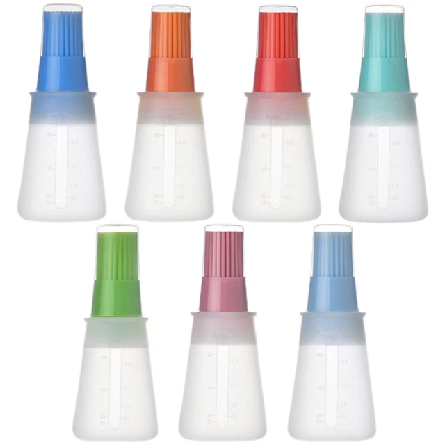 7pcs bottiglie di spazzole in silicone bottiglie di olio resistenti al calore di