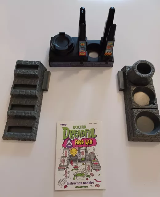 Dr. Dreadful Food Lab Replacement Parts- L, R & Center Platform Pieces 1993