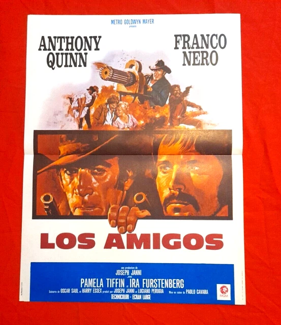 MF4 Affiche Cinema 40x60 LOS AMIGOS ANTHONY QUEEN FRANCO NERO JOSEPH JANNI