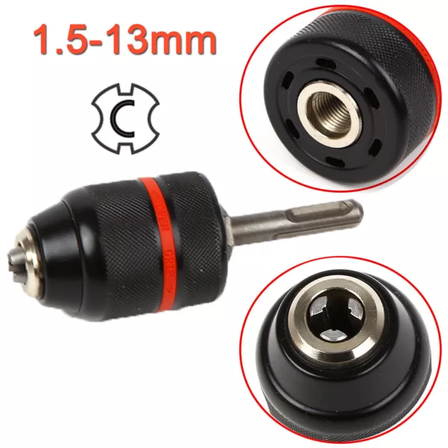 Mandrin de perçage sans clé en métal pour perceuse Ø1,5-13mm adaptateur...