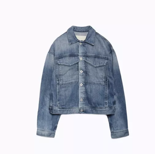 AG Adriano Goldschmied Women Med The Knoll Denim Jacket in Windward Cotton $$$ 3