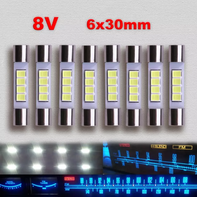 8x LED Lamp Marantz 2385 2500 2600 2325 Dial Scale Light Fuse Bulb Replacement