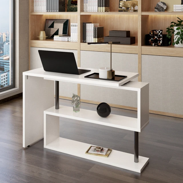 COMPUTER DESK OFFICE Study Table Workstation with Shelf Bookcase $99.00 ...