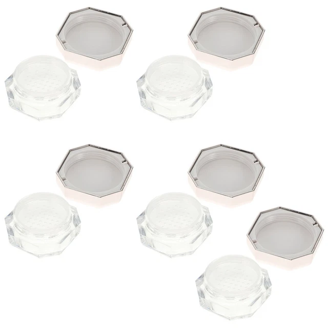 5 pz contenitore polvere per polvere forma scatola di immagazzinaggio viaggi