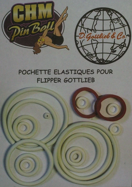 Kit D'élastiques Silicone Transparent Pour Flipper Gottlieb Silver Slugger - Neuf
