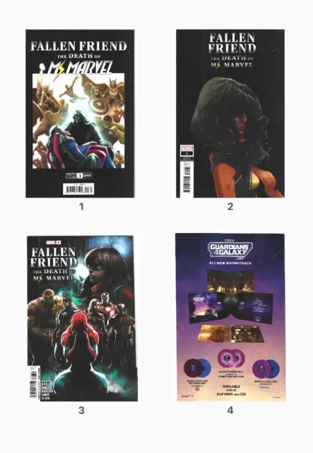 Fallen Friend: The Death of Ms. Marvel #1 Variant Covers Select  (2023, Marvel)
