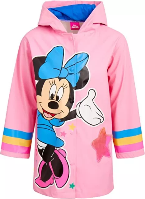 Disney Minnie Mouse Raincoat, Lightweight waterproof slicker for Girls size 2-5