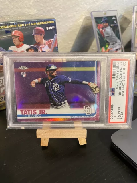 2019 Topps Chrome Fernando Tatis JR Rookie RC pink refractor PSA 10💎