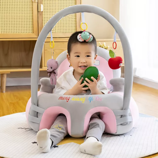 Cartoon Infant Learning Sit Sofa Skin Plush Support Feeding Chair Without Cotton 3