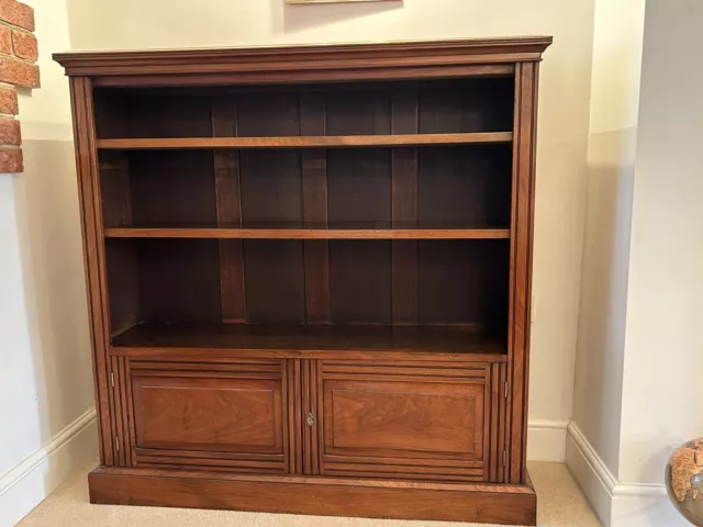 antique bookcase with cupboards