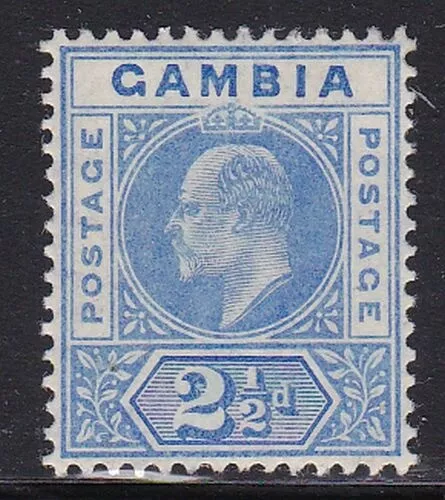 Album Treasures Gambia Scott # 45  2 1/2p  Edward VII  Mint Hinged