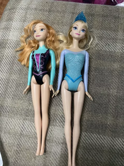 Elsa and Anna Sparkle 2013 Mattel Disney Frozen Dolls