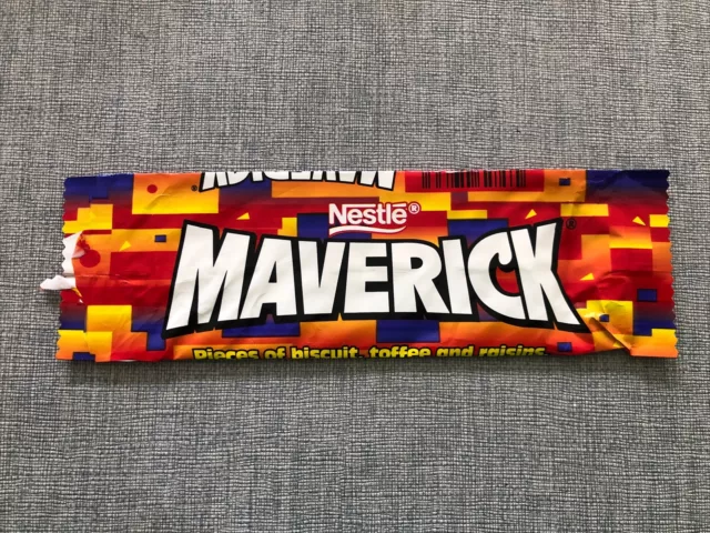 Vintage Nestle Maverick Chocolate Bar Wrapper 1998