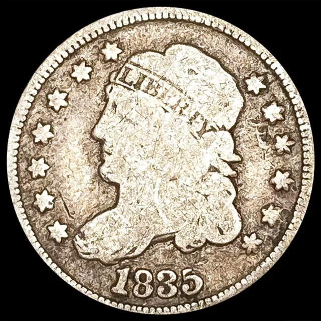 1835 Capped Bust Half Dime Coin LIGHTLY CIRCULATED