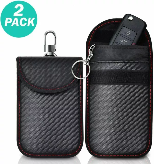 Mini Faraday Bag Car Key Signal Blocker Case 2 PACK Keyless Entry Fob Pouch New