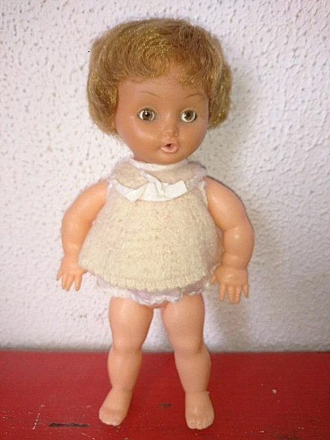 ANCIENNE POUPEE YEUX DORMEURS boite à voix UNICA BELGIQUE EUR 60,00