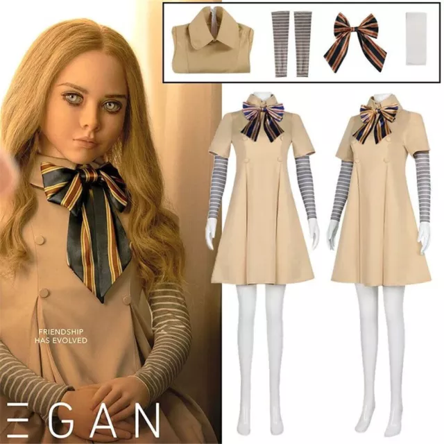 Thriller Movies M3GAN Cosplay Costume Megan Dress AI Doll Robots Fancy Halloween