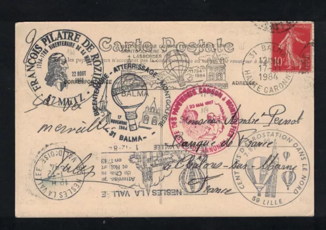 Timbres Sur Carte Postale Ballon Militaire Avant Le Depart